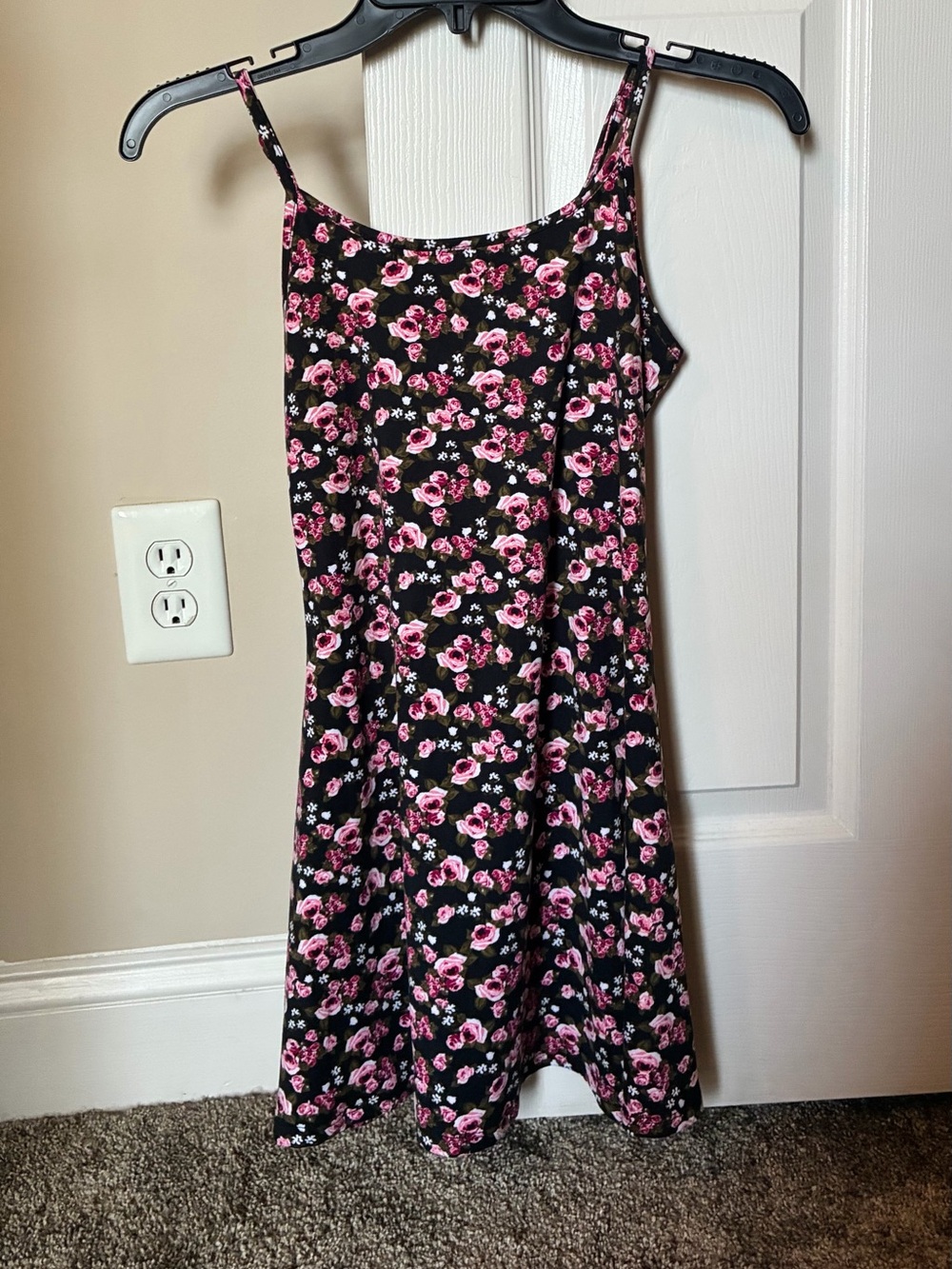 Bobbie Brooks Floral Tank Top in Black and Pink